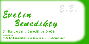 evelin benedikty business card